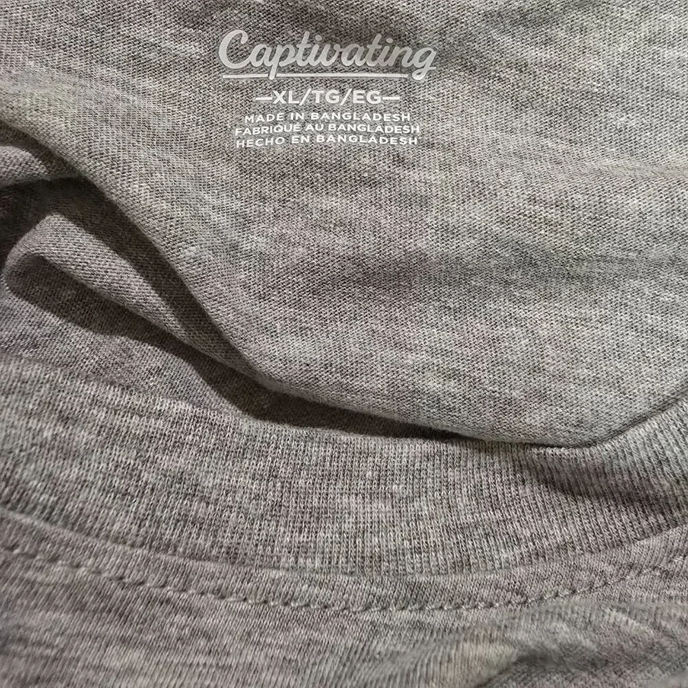 Virginia‎ Tech Men's Captivating Brand Cotton Blend T-Shirt Gray Size XL NWT